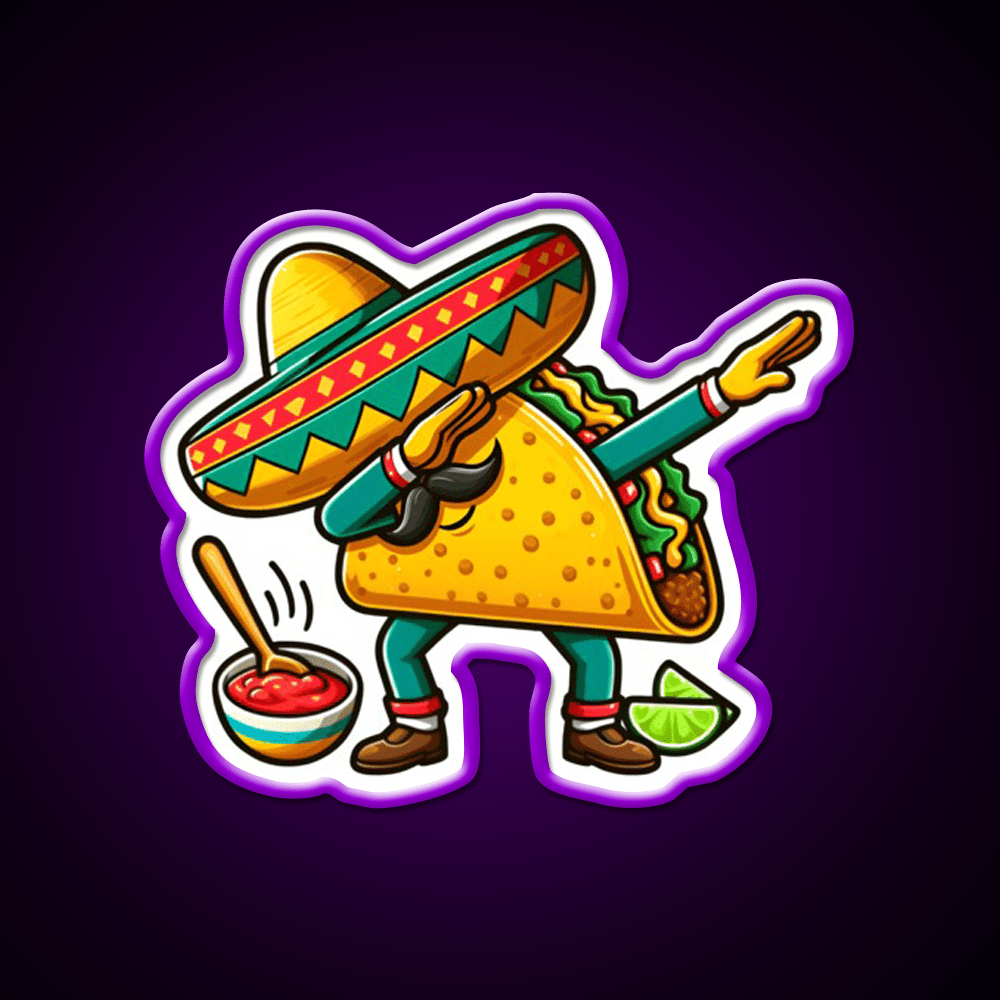 Lets Fiesta Mexican Taco De Mayo Taco Led Neon Sign Food Neon Sign Rgb Color - Shineneon