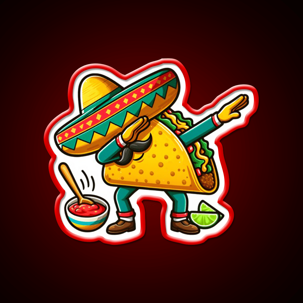 Lets Fiesta Mexican Taco De Mayo Taco Led Neon Sign Food Neon Sign Rgb Color - Shineneon