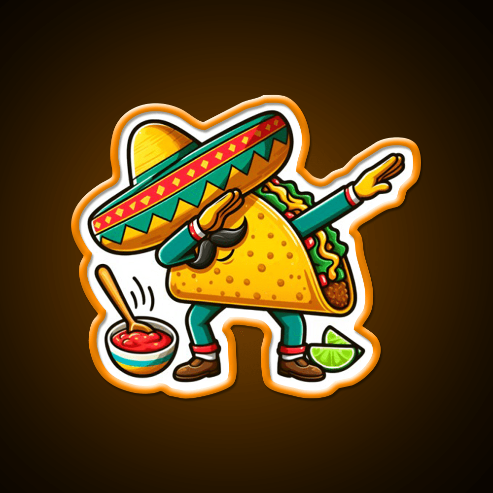 Lets Fiesta Mexican Taco De Mayo Taco Led Neon Sign Food Neon Sign Rgb Color - Shineneon