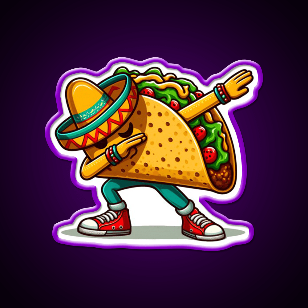 Lets Fiesta Mexican Taco De Mayo Taco Led Neon Sign Kitchen Sign Rgb Color - Shineneon