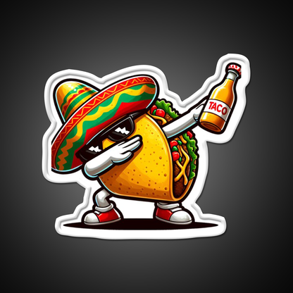 Rgb Color Lets Fiesta Mexican Taco Neon Sign