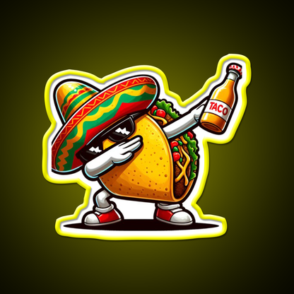 Rgb Color Lets Fiesta Mexican Taco Neon Sign