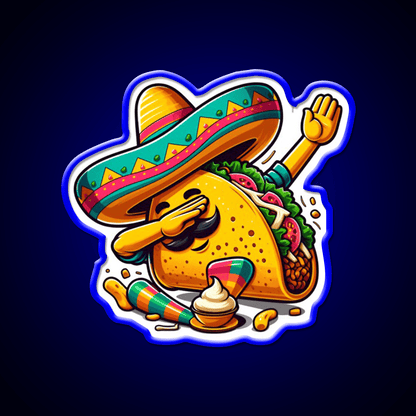 Lets Fiesta Mexican Taco De Mayo Taco Led Neon Sign Rgb Color - Shineneon