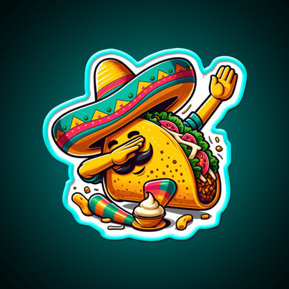 Lets Fiesta Mexican Taco De Mayo Taco Led Neon Sign Rgb Color - Shineneon