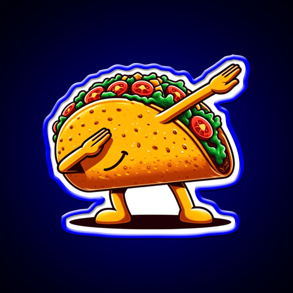 Lets Fiesta Mexican Taco De Mayo Taco Led Neon Sign Taco Light Rgb Color - Shineneon