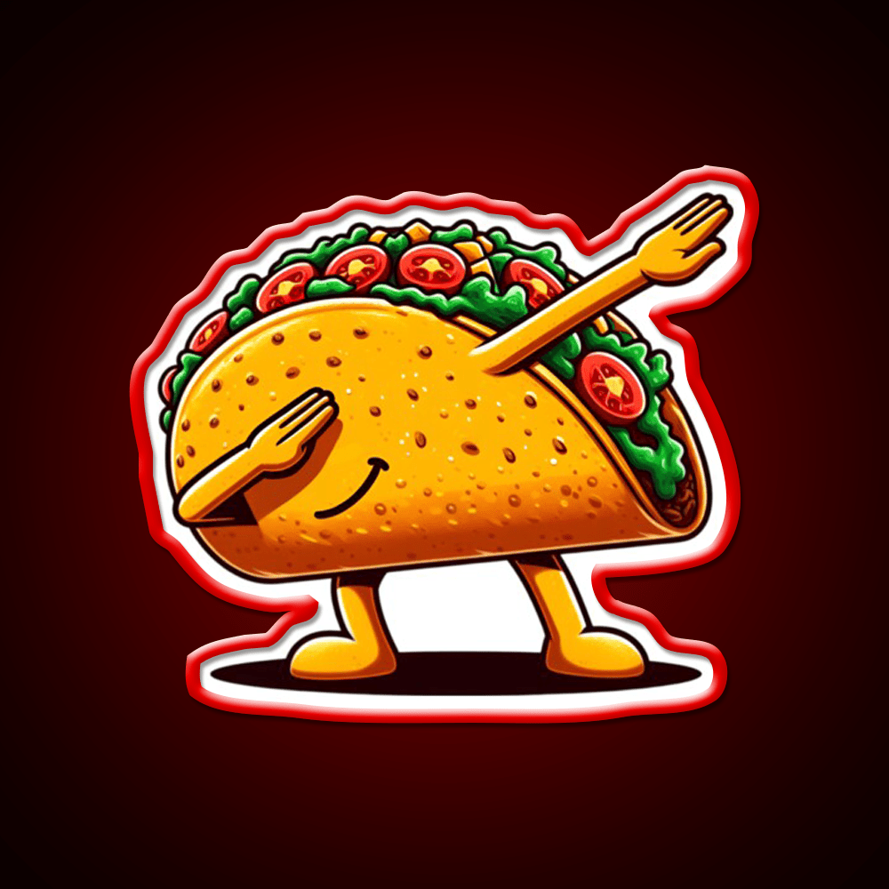 Lets Fiesta Mexican Taco De Mayo Taco Led Neon Sign Taco Light Rgb Color - Shineneon