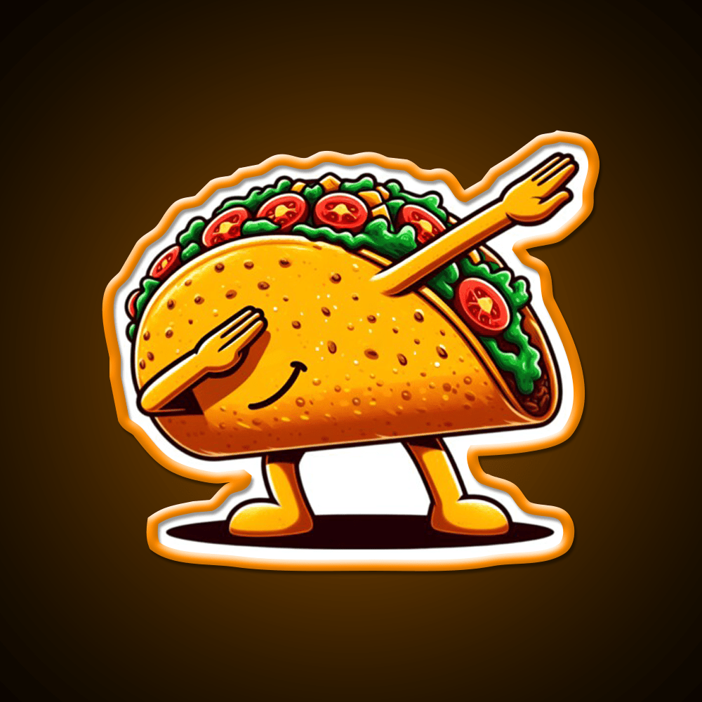 Lets Fiesta Mexican Taco De Mayo Taco Led Neon Sign Taco Light Rgb Color - Shineneon