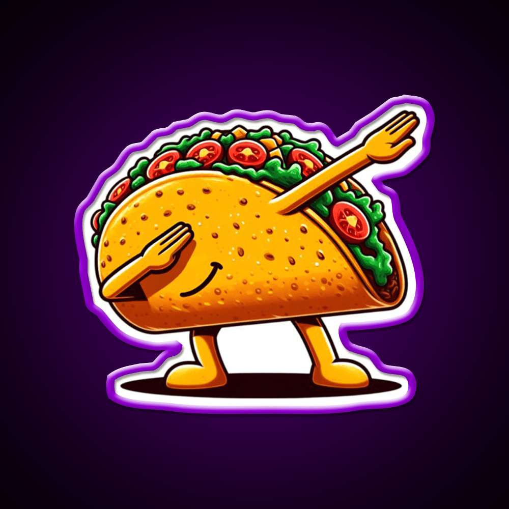 Lets Fiesta Mexican Taco De Mayo Taco Led Neon Sign Taco Light Rgb Color - Shineneon