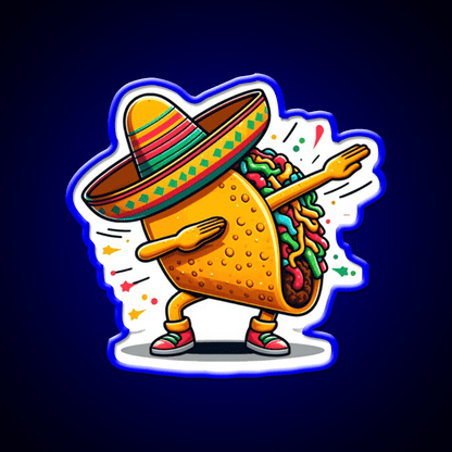Lets Fiesta Mexican Taco De Mayo Taco Led Neon Sign Wall Art Rgb Color - Shineneon
