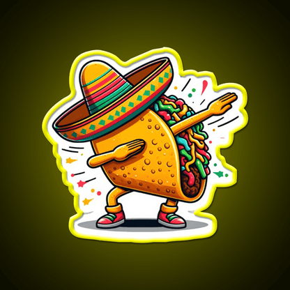 Lets Fiesta Mexican Taco De Mayo Taco Led Neon Sign Wall Art Rgb Color - Shineneon