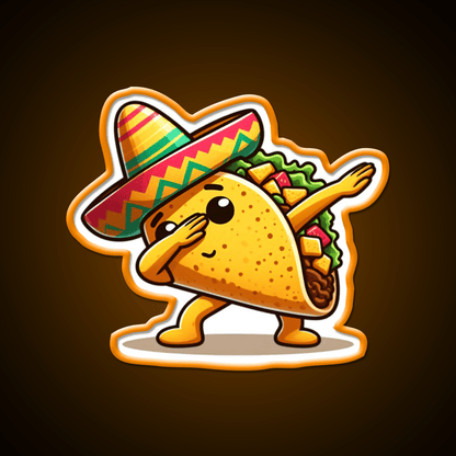 Lets Fiesta Mexican Taco De Mayo Taco Led Neon Sign Wall Light Rgb Color - Shineneon