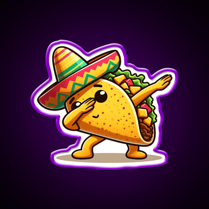 Lets Fiesta Mexican Taco De Mayo Taco Led Neon Sign Wall Light Rgb Color - Shineneon