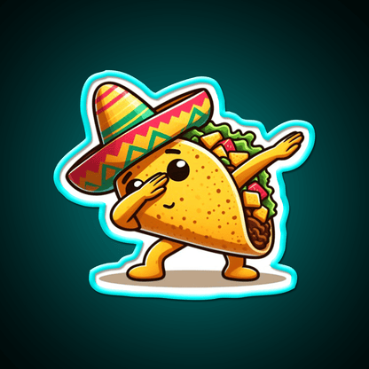 Lets Fiesta Mexican Taco De Mayo Taco Led Neon Sign Wall Light Rgb Color - Shineneon