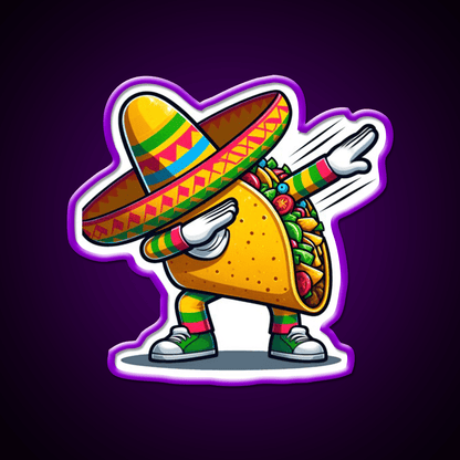 Lets Fiesta Mexican Taco De Mayo Taco Led Neon Sign Wall Sign Rgb Color - Shineneon