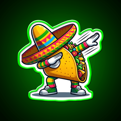 Lets Fiesta Mexican Taco De Mayo Taco Led Neon Sign Wall Sign Rgb Color - Shineneon