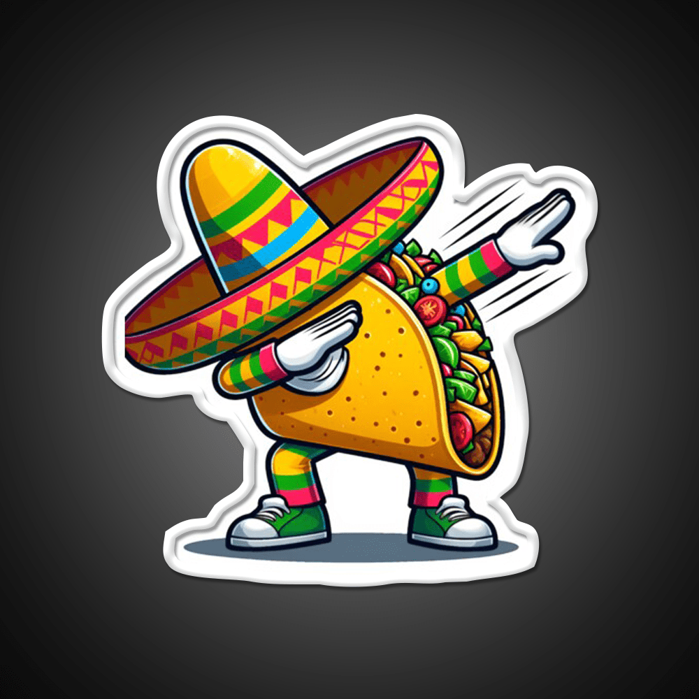Lets Fiesta Mexican Taco De Mayo Taco Led Neon Sign Wall Sign Rgb Color - Shineneon