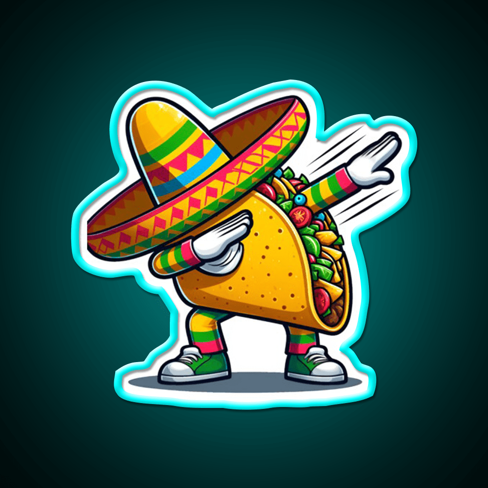 Lets Fiesta Mexican Taco De Mayo Taco Led Neon Sign Wall Sign Rgb Color - Shineneon