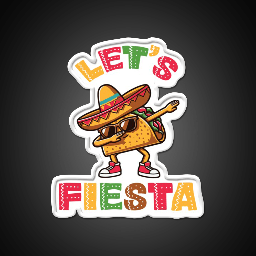 Lets Fiesta Taco Led Neon Sign Mexican Food Sign Food Neon Sign Rgb Color - Shineneon