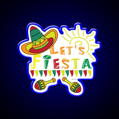 Lets Fiesta Taco Led Neon Sign Mexican Food Sign Kitchen Sign Rgb Color - Shineneon