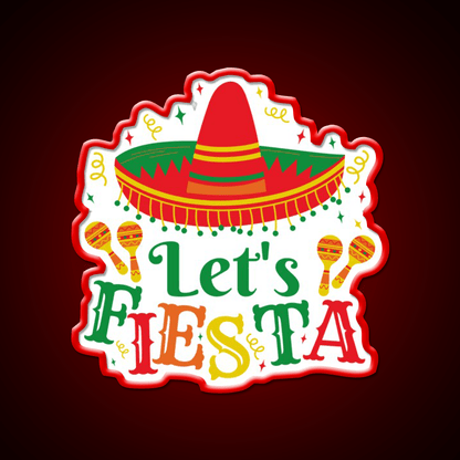 Lets Fiesta Taco Led Neon Sign Mexican Food Sign Rgb Color - Shineneon
