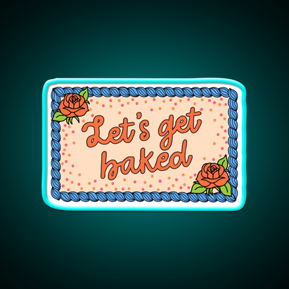 Lets Get Baked The Peach Fuzz Hemp Inspired Green Leaf Led Neon Sign Rgb Color - Size and dimension reference