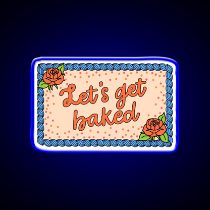 Lets Get Baked The Peach Fuzz Hemp Inspired Green Leaf Led Neon Sign Rgb Color - LED neon sign view 5