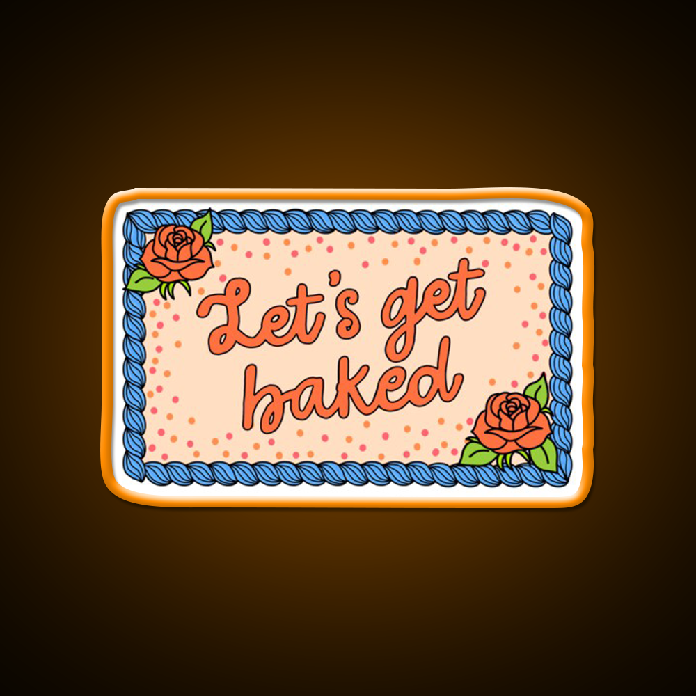 Lets Get Baked The Peach Fuzz Hemp Inspired Green Leaf Led Neon Sign Rgb Color - LED neon sign view 6