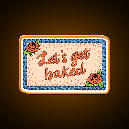 Lets Get Baked The Peach Fuzz Hemp Inspired Green Leaf Led Neon Sign Rgb Color - LED neon sign view 6