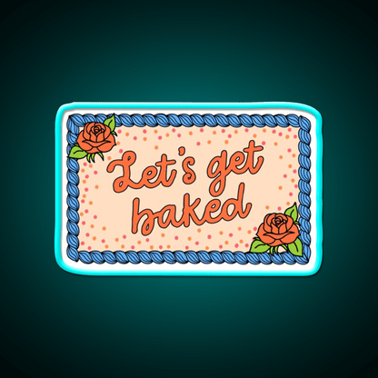 Lets Get Baked The Peach Fuzz Hemp Inspired Green Leaf Led Neon Sign Rgb Color - Shineneon