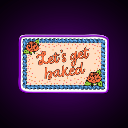 Lets Get Baked The Peach Fuzz Hemp Inspired Green Leaf Led Neon Sign Rgb Color - Shineneon