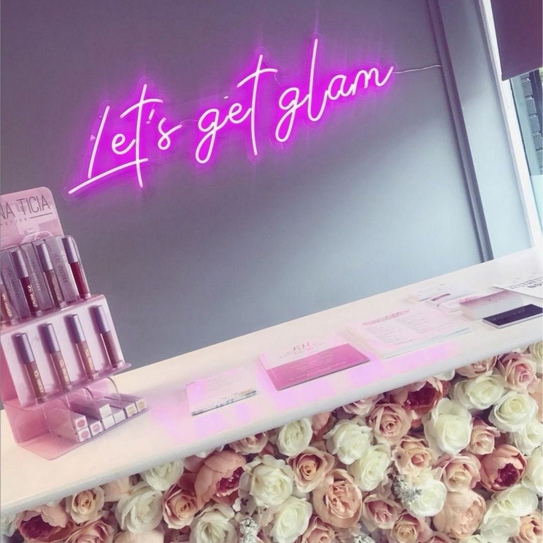 Lets Get Glam Led Sign Business Neon Sign - Shineneon
