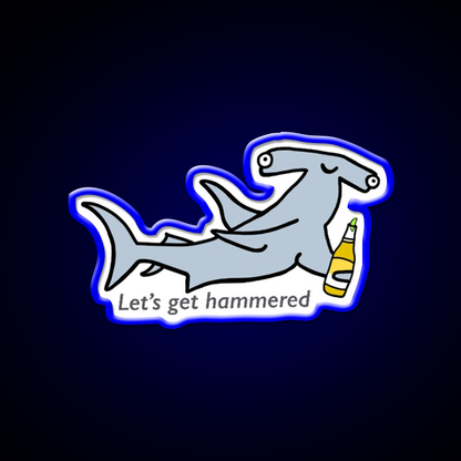 Lets Get Hammered Beer Bar Decor Led Neon Sign By Sunshine Co Rgb Color - LED neon sign view 5