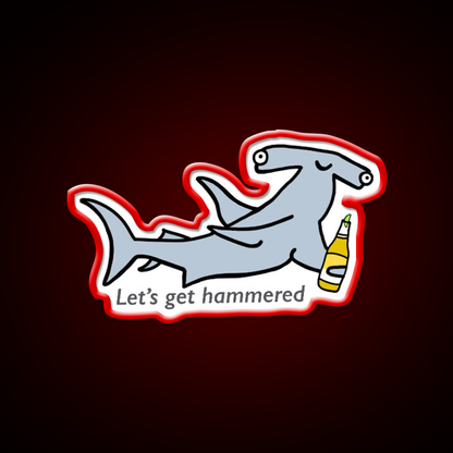 Lets Get Hammered Beer Bar Decor Led Neon Sign By Sunshine Co Rgb Color - LED neon sign view 10