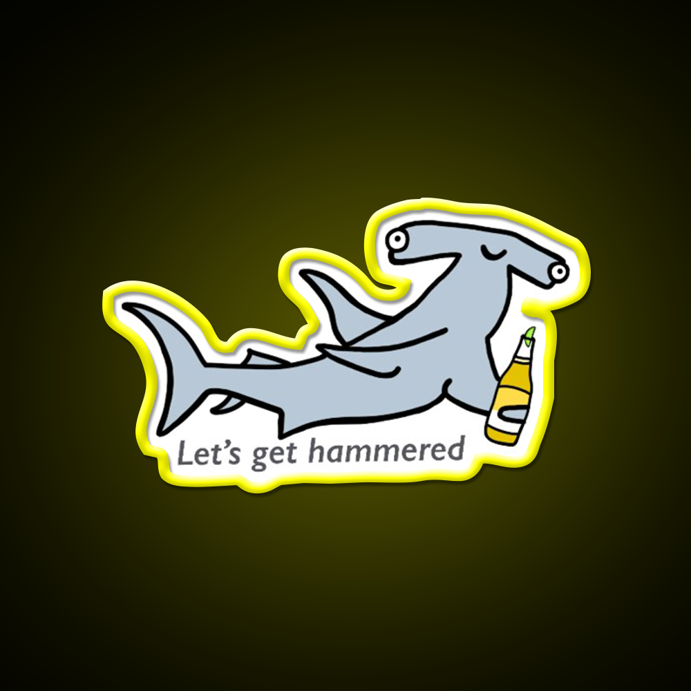 Lets Get Hammered Beer Bar Decor Led Neon Sign By Sunshine Co Rgb Color - LED neon sign view 7
