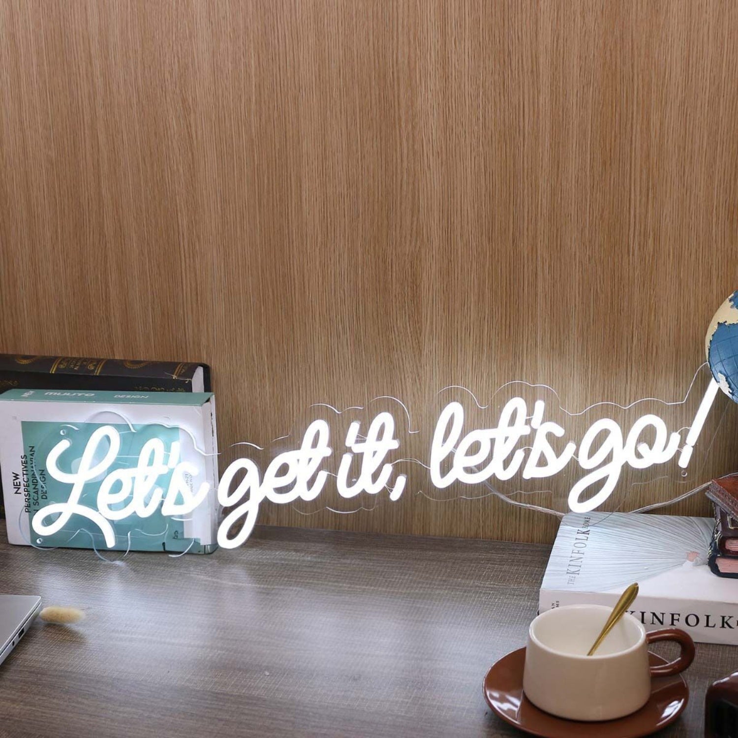 Lets Get It Lets Go White Neon Sign | Shineneon