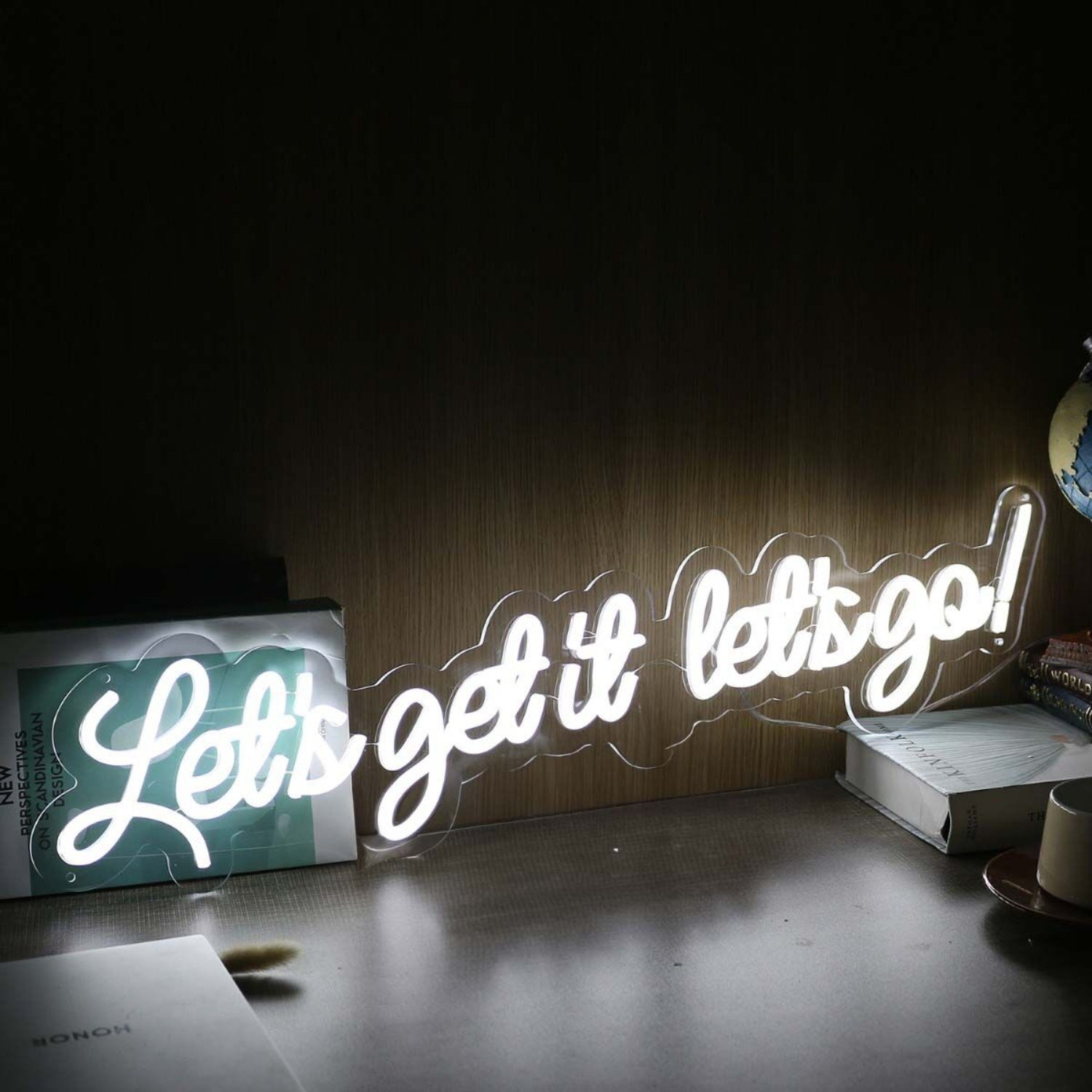 Lets Get It Lets Go White Neon Sign | Shineneon