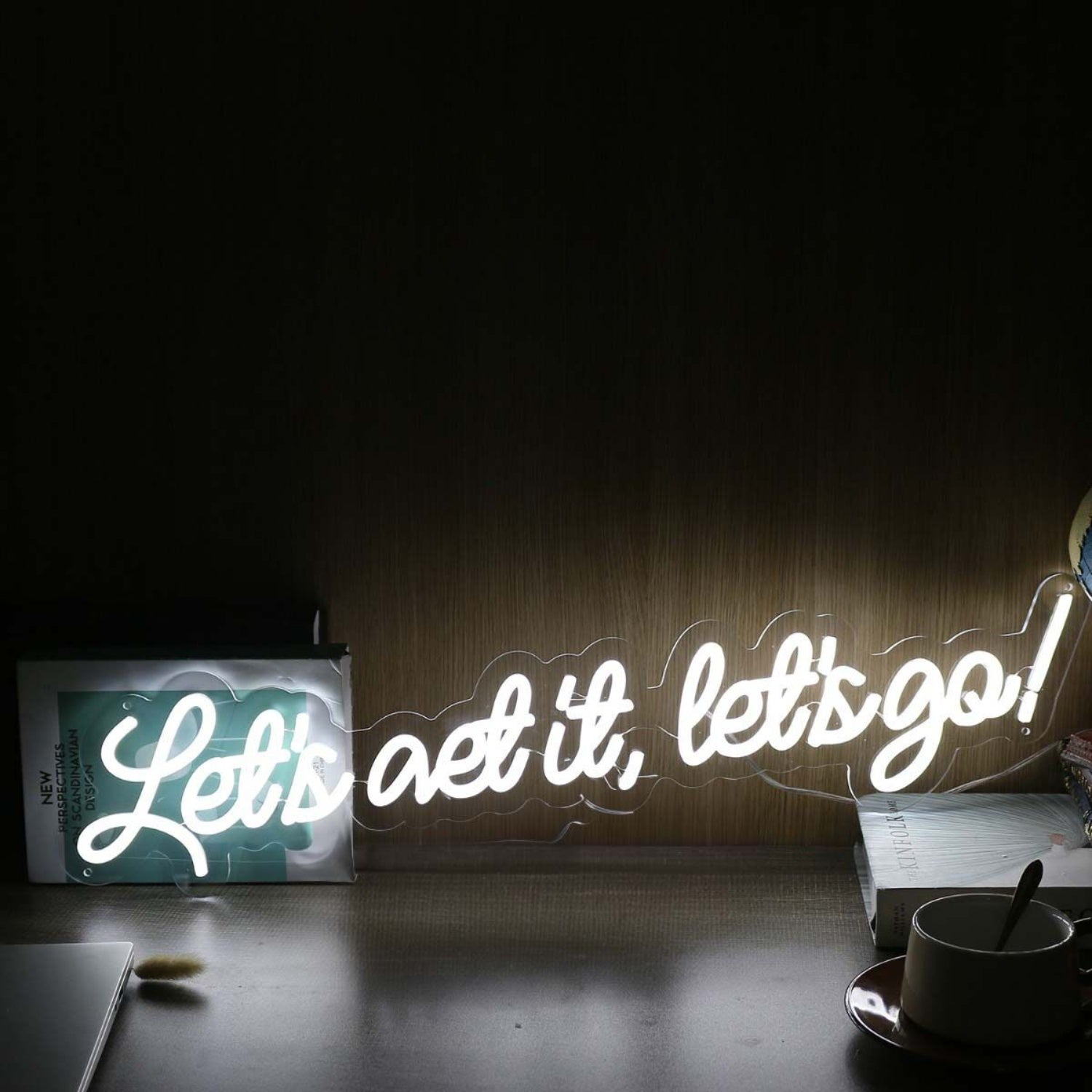 Lets Get It Lets Go White Neon Sign | Shineneon