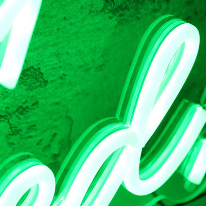 Lets Get Naked Green Led Neon Sign - Shineneon