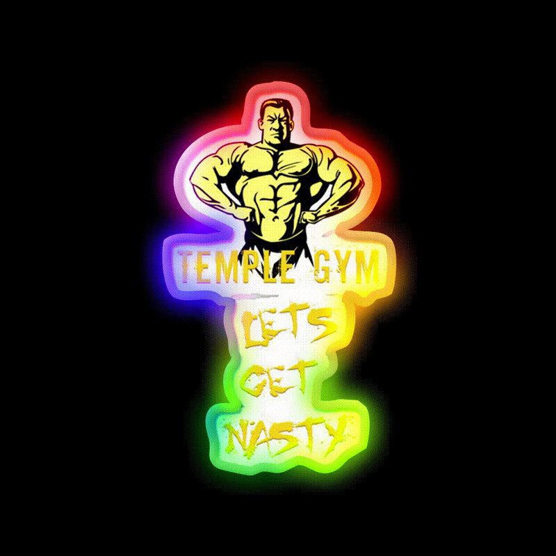 Lets Get Nasty Gym Sign Gym Fitness Led Neon Sign Rgb Color