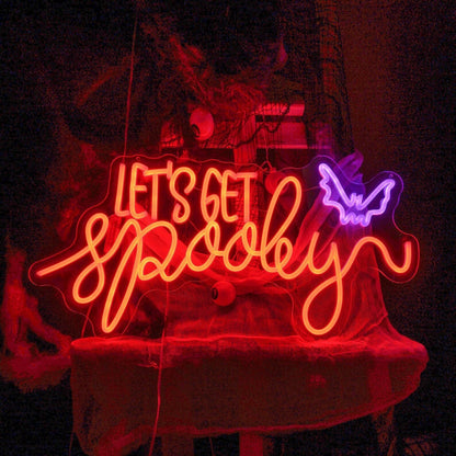 Lets Get Spooky Neon Sign Halloween Neon Sign | Shineneon