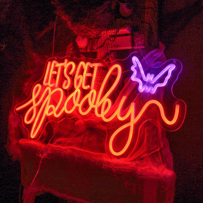 Lets Get Spooky Neon Sign Halloween Neon Sign | Shineneon