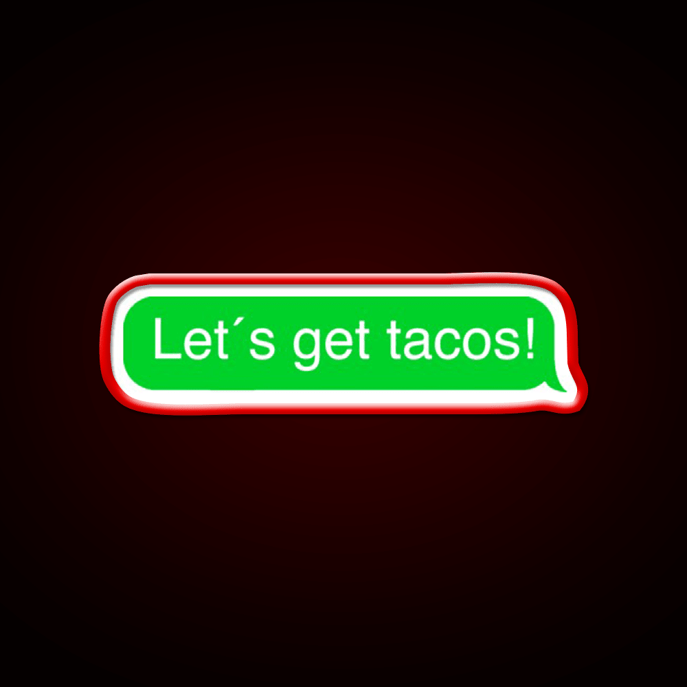 Lets Get Taco Led Neon Sign Mexican Food Neon Sign Kitchen Sign Rgb Color - Shineneon