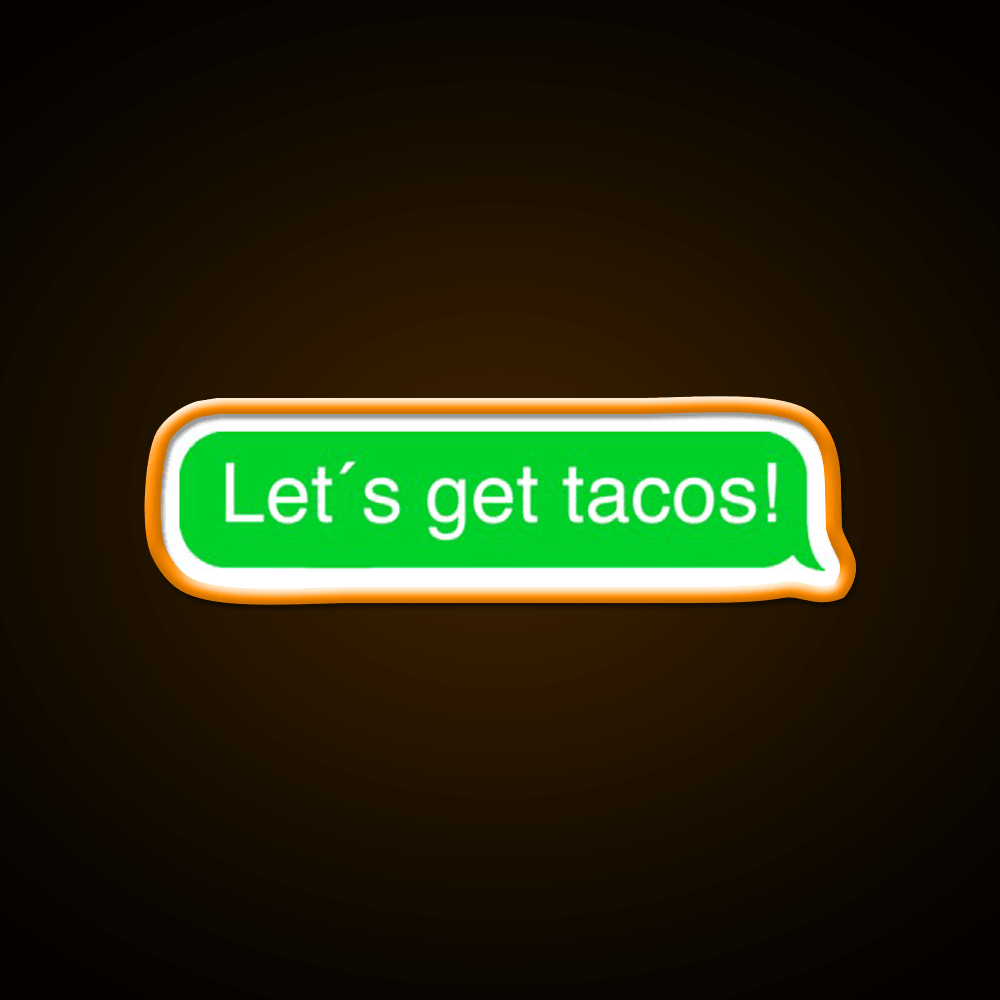 Lets Get Taco Led Neon Sign Mexican Food Neon Sign Kitchen Sign Rgb Color - Shineneon
