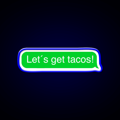 Lets Get Taco Led Neon Sign Mexican Food Neon Sign Kitchen Sign Rgb Color - Shineneon