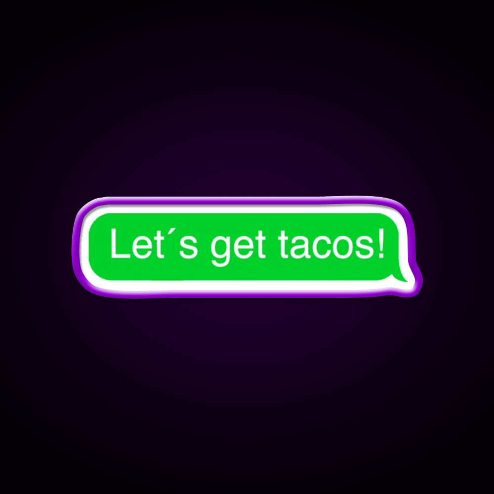 Lets Get Taco Led Neon Sign Mexican Food Neon Sign Kitchen Sign Rgb Color - Shineneon