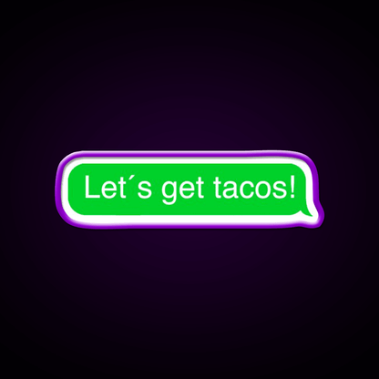 Lets Get Taco Led Neon Sign Mexican Food Neon Sign Kitchen Sign Rgb Color - Shineneon