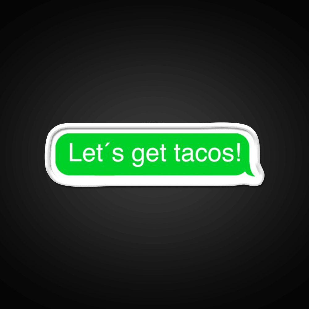 Lets Get Taco Led Neon Sign Mexican Food Neon Sign Kitchen Sign Rgb Color - Shineneon