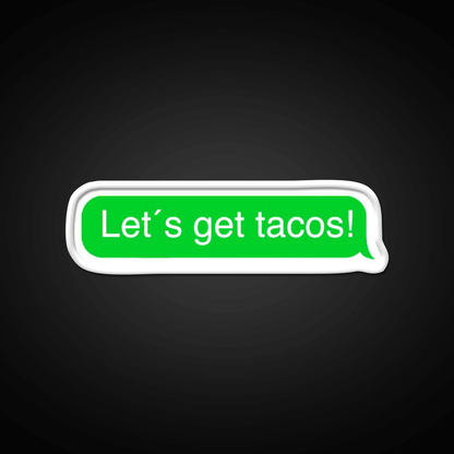 Lets Get Taco Led Neon Sign Mexican Food Neon Sign Kitchen Sign Rgb Color - Shineneon