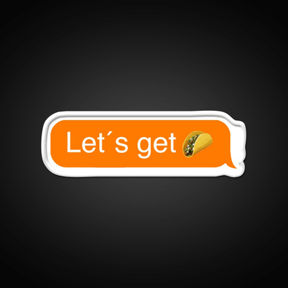 Lets Get Taco Led Neon Sign Mexican Food Neon Sign Rgb Color - Shineneon