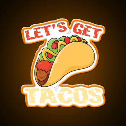 Lets Get Taco Led Neon Sign Mexican Food Sign Wall Light Sign Rgb Color - Shineneon